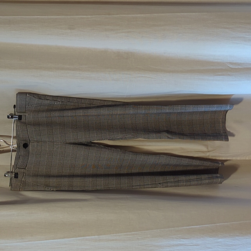 Betabrand Plaid Women's Pants - Black and White